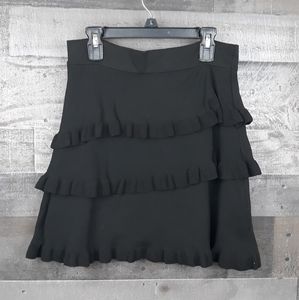 Zara Knit Ruffle Mini Flare Skirt